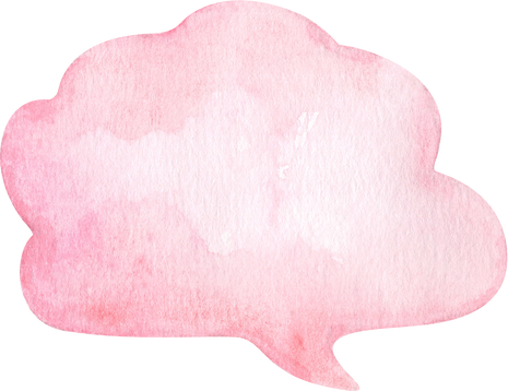 Pink Speech Bubble Watercolor